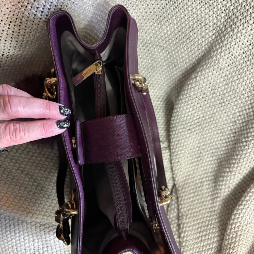 Michael Kors Purple Leather‎ Sofia Tote
